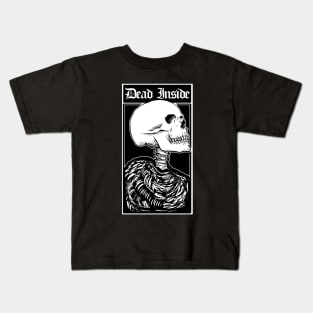 Skeleton Dead Inside Kids T-Shirt